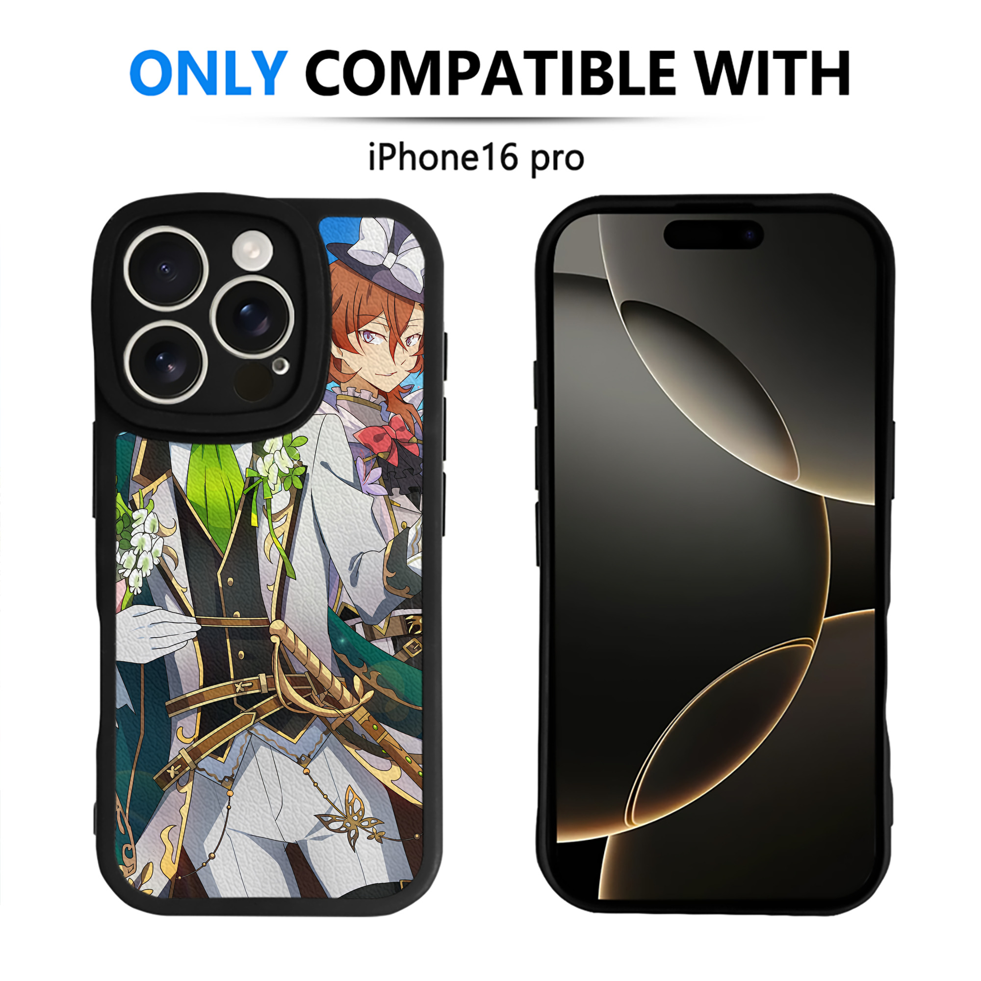 （画像用） 文豪ストレイドッグス Bungo Stray Dogs 【iPhone 16シリーズ対応】シリコンスマホケース（レザー調） 材質：シリコン